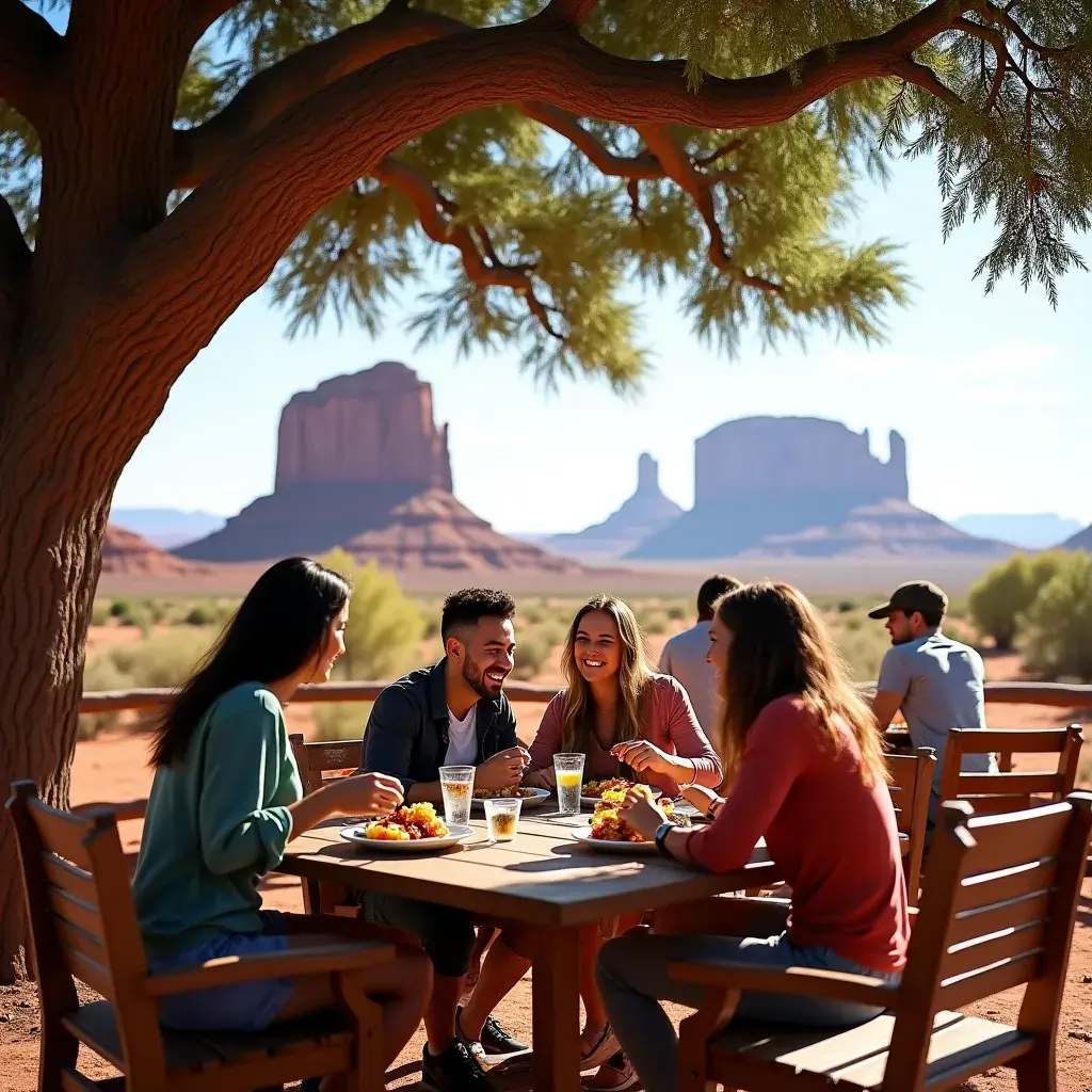 Скалы Монументальной долины, возвышающиеся над песчаными дюнами