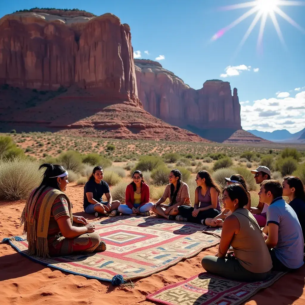 Дорога, ведущая через живописный пустынный ландшафт Юты
