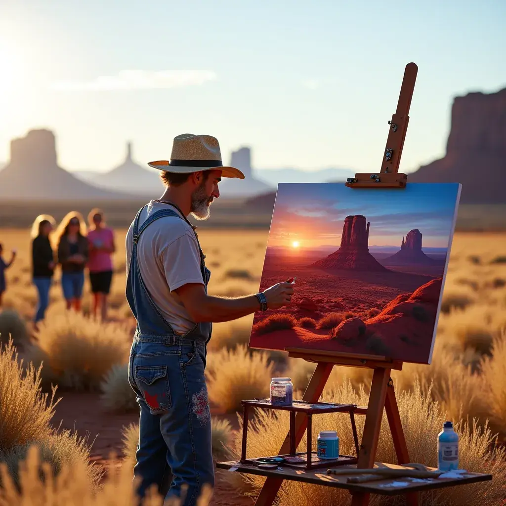 Ковбой на лошади, проезжающий мимо величественных скал