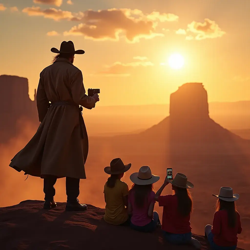 Зеленые растения, контрастирующие с красными скалами пустыни